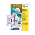 Etiquetas Redondas Removíveis 25mm Avery 25 Folhas 1200un - Avery AVEL4850REV-25