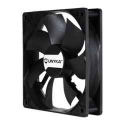 Ventoinha Unykach Server Dual Ball 120mm - Velocidade Max. 1800rpm - Conector de 4 pinos com controlo de temperatura - Cor preta - Unykach 300647