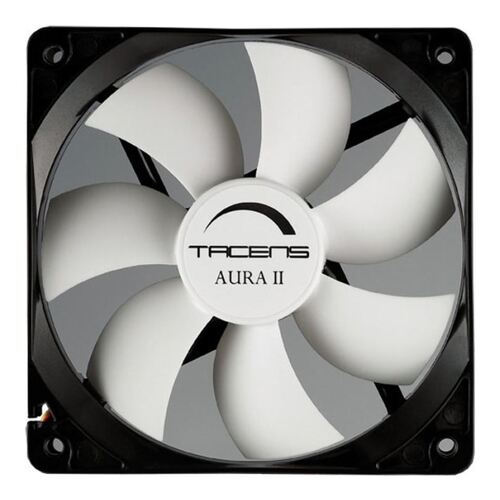 Ventoinha Tacens Aura II 120mm - Caixa preta, pás brancas - Velocidade máxima - 1200rpm - Tacens 3AURAII1212 - Tacens 3AURAII1212 1200rpm - Tacens 3AURAII1212