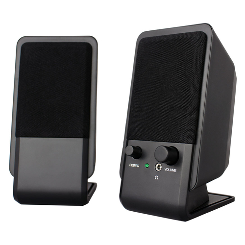 EWENT COLUNAS 2.0 10W VOLUME CONTROL JACK 3.5" USB BLACK - Ewent EW3528