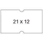 Embalagem de 6000 etiquetas brancas para máquinas de etiquetar preços de 1 linha - Tamanho 21 x 12mm - 6 rolos com 1000 etiquetas cada - Autocolante amovível e bordos direitos - Alta qualidade e compatível com os modelos 101418 e 101948 - APLI 211581