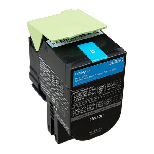 LEXMARK TONER AZUL 802HC ELEV CAP CORPORATIVO 3K - Lexmark 80C2HCE