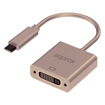 Adaptador USB-C macho para DVI Aprox - Resolução até 1080P&#47;60Hz - Cabo de 13 cm - Aprox APPC51