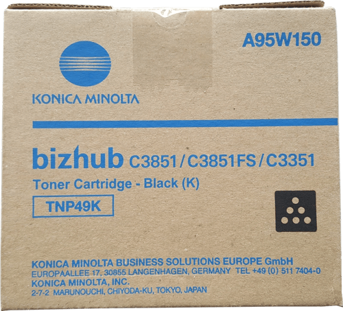 Cartucho de Toner Preto Original Konica Minolta TNP49 - TNP49K/A95W150 - Konica Minolta A95W150