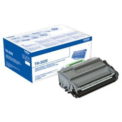 Toner Preto. Duração estimada de 20.000 páginas segundo ISO/IEC 19752 - Brother TN3520