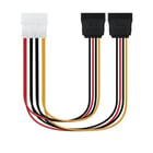 Cabo de alimentação Nanocable SATA 5,25" Molex 4 pinos macho para 2x SATA fêmea 0,20m - Nanocable 10.19.0101