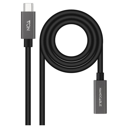 Cabo USB 3.2 Gen2x2 60W 4K/60Hz USB-C M/H Nanocable - 1.0m - Preto - Nanocable 232227