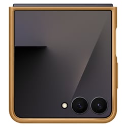 SAMSUNG Capa Vegana B7 FLIP 7 Camel - Samsung EF-VF766PAEGWW