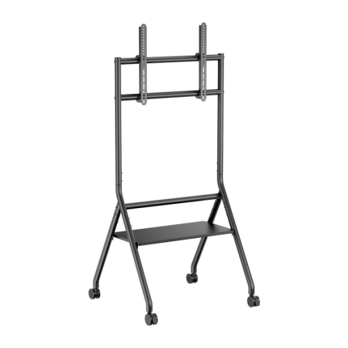 Suporte de chão Aisens ECO com rodízio - 1 tabuleiro para ecrã interativo/TV 80kg de 37-86 - Cor preta - Aisens 303372