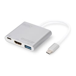 DIGITUS ADAPTADOR USB-C 3.0 HDMI 4K MULTIPORT - DIGITUS DA-70838-1