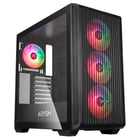 Abysm Danube Kamp BX300 Black Tower Case ATX, ITX, Micro ATX - Lado de vidro temperado - 3,5" e 2,5" - USB-A, USB-C e áudio - 4 aberturas ARGB instaladas - Suporta refrigeração líquida - Abysm 265832