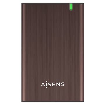 Caixa externa Aisens de 2,5? para unidades de disco rígido SATA I, II e III de 9,5 mm para USB 3.0/USB 3.1 GEN1 - Castanho - Aisens ASE-2525BWN