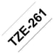 Fita de etiquetas laminadas genéricas Brother TZe261 - Texto preto sobre fundo branco - Largura 36 mm x 8 metros - BR-TZE261