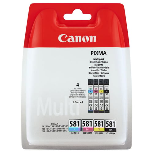 Canon CLI-581 Multipack tinteiro Original Preto, Ciano, Magenta, Amarelo - Canon 2103C004