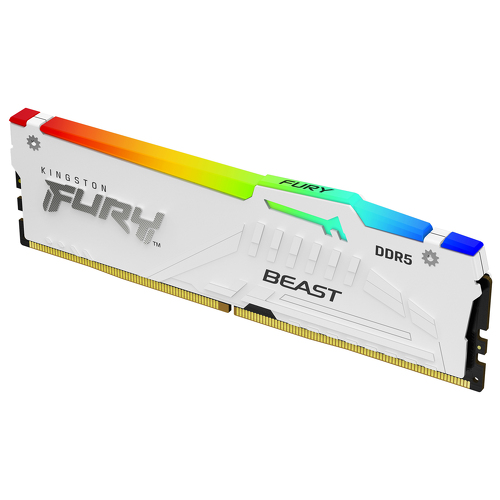 KINGSTON MEM 16GB 6000MT/s DDR5 CL36 DIMM FURY BEAST WHITE RGB EXPO - Kingston KF560C36BWE2A-16