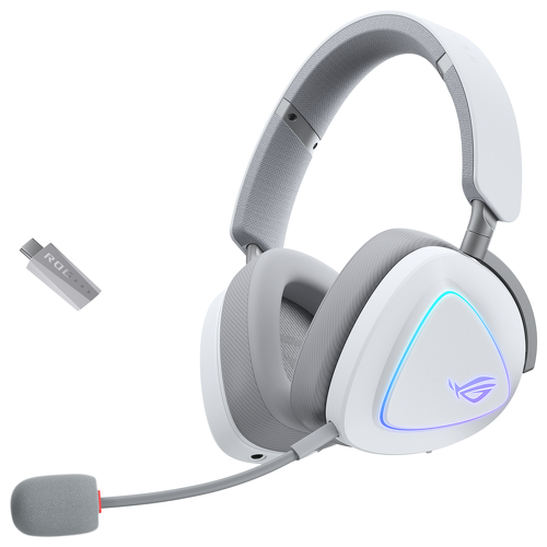 Auscultadores Asus ROG Delta II RGB Sem Fios/Bluetooth - Branco - Asus 90YH03W0-BHUA10