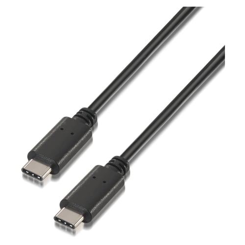 Cabo Aisens USB 2.0 3A - Tipo USB-C/M-USB-C/M - 2,0 m - Cor Preto - Aisens A107-0057