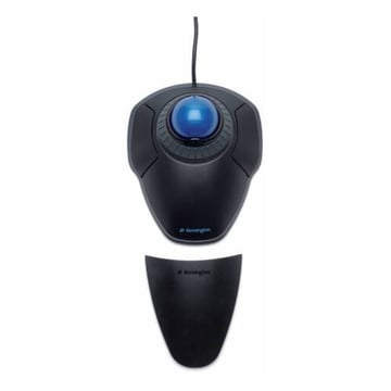 Kensington Trackball Orbit com Scroll Ring - Bola de 40 mm - Personalização de botões - Precisão ótica - Suporte de impulsos amovível - Preto - Kensington K72337EU
