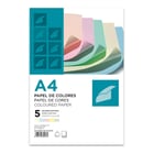 Papel Fotocopia 5 Cores Suaves A4 080gr 5x20=100Fls (Amarelo Azul Rosa Verde Creme) - Outras 1801027