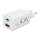 Carregador USB-C+ USB-A PD/QC/GaN 35W Rápido Branco - Hama HAM201993