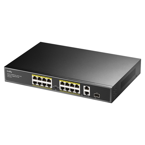 Switch Gigabit Cudy FS1018PS1 de 16 portas 10/100Mbit com 2GbE e 1 porta SFP - Cudy 244547