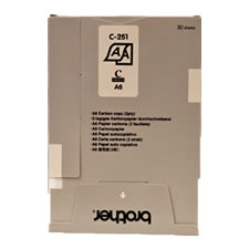 Papel Original e Cópia em Tamanho A6. 10 Blocos de 30 folhas cada um - Brother C251S