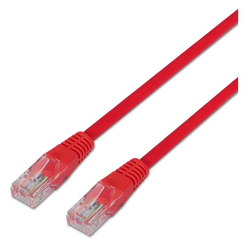 Cabo de rede Aisens Patch Cord RJ45 Cat.6 UTP AWG24 - 0,5 m - 10/100/1000 Mbit/s - Cor vermelha - Aisens A135-0237