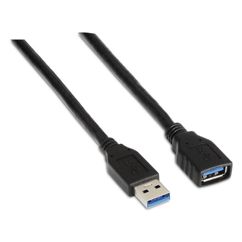 Cabo de Extensão USB 3.0 Aisens - Tipo A Macho para Fêmea - 2,0 m - Preto - Aisens A105-0042