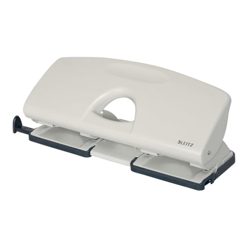 Furador 4 Furos 16 Folhas 1,6mm LEITZ 5022 Cinza - Leitz 5321203C