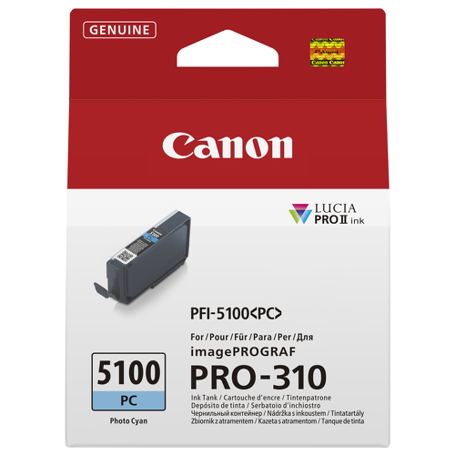 CANON PFI-5100 SERIES PHOTO CYAN INK TANK - Canon 6956C001
