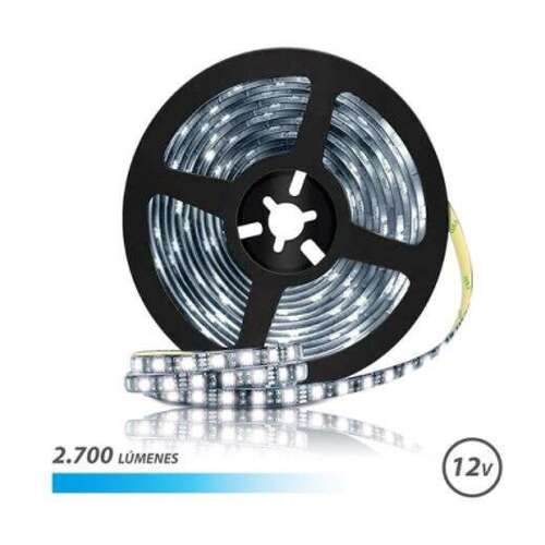 Fita LED Elbat 12V 2700lm - Luz Fria 6500K - 30 Led por metro - Comprimento 5m - Elbat EB0403