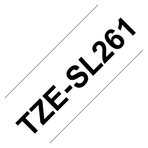 Fita BROTHER Autolaminada c/ texto Preto e fundo Branco 36mm x 8 m - Brother BRTTZESL261