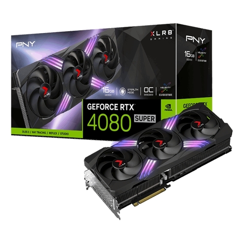 PNY GeForce RTX 4080 Super 16GB XLR8 Gaming VERTO? Ventilador triplo DLSS 3 - Iluminação Epic-X - PCIe 4.0, HDMI, DisplayPort - PNY 243332