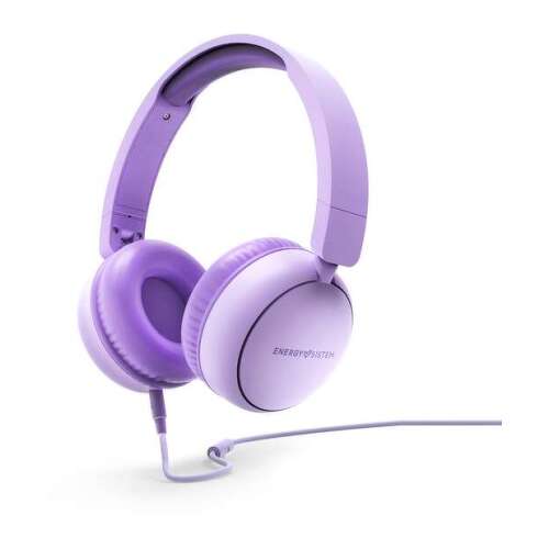 Energy Sistem Auscultadores com cabo - 100% plástico reciclado - Cabo amovível - Microfone - Assistente de voz - Cor púrpura - Energy Sistem 242817