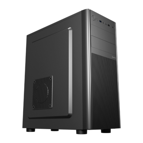 Unykach UK8026 ATX Enclosure - Tamanho de disco suportado 3,5", 2,5" - USB-A 2.0, USB-A 3.0, USB-C, Áudio - Cor preta - Unykach UK180260