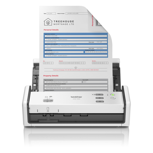 Scanner BROTHER Secretária Compacto ADS1300 - USB - Brother ADS1300UN1
