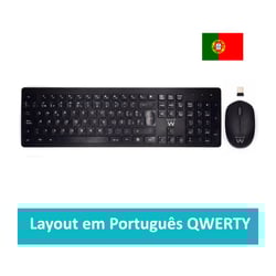 EWENT KIT TECLADO & RATO WIRELESS PT BLACK - Ewent EW3258