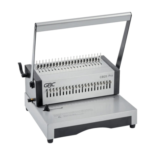 Máquina de encadernação manual com pente GBC CombBind CB25 Pro - Encaderna até 500 folhas A4 - Perfura até 25 folhas - Rápida e fácil de usar - Prata - GBC 4410037