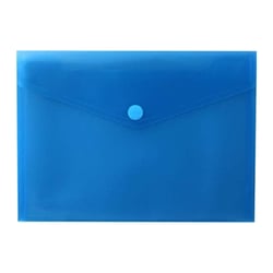 Bolsa A5 com Fecho Velcro Plástico Mate Azul 1un - Outras 1003867