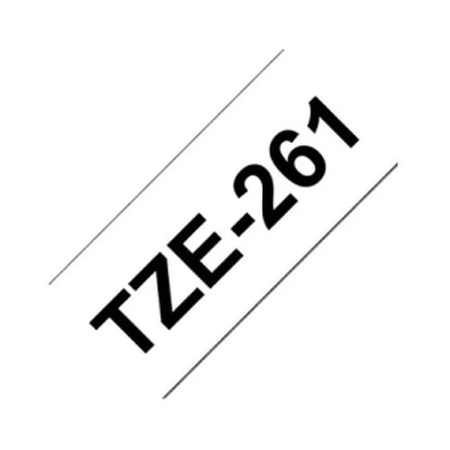 Fita Laminada 36mmx8mts Fundo Branco / Texto Preto - Brother BROTZ261