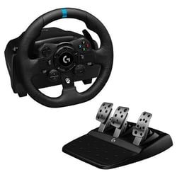 Logitech G923 Trueforce Racing Wheel and Pedal Set Compatível com Xbox X/S Series, Xbox One e PC - Indicador LED de RPM - Rotação de 900° - Efeito Force Feedback com Trueforce - Travagem progressiva - Volante em alumínio, couro e aço - Logitech 941-000158