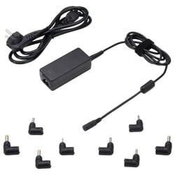 Universal Automatic Notebook charger Home 45Watt, 10 tips, w free tip service - Ewent EW3963