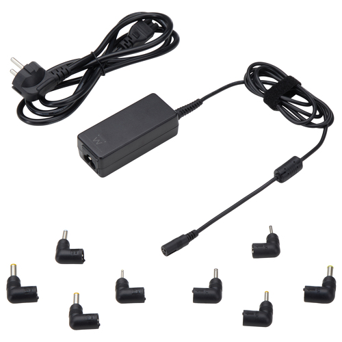 Universal Automatic Notebook charger Home 45Watt, 10 tips, w free tip service - Ewent EW3963
