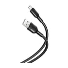XO Cable de Carga y Transmision de Datos - Longitud 1m - Conector Micro USB - Silicona Suave y Duradera - Alta Velocidad 5V, 21A - Color Negro - XO XONB212MCBK