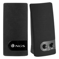 NGS SoundBass 150 2.0 USB 4W - Entrada jack 3,5 mm - Controlos do altifalante - Cor preta - NGS SB150