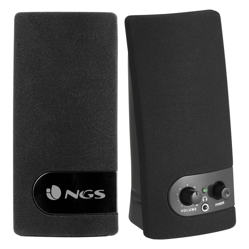 NGS SoundBass 150 2.0 USB 4W - Entrada jack 3,5 mm - Controlos do altifalante - Cor preta - NGS SB150