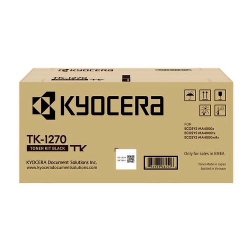 Kyocera TK1270 Negro Cartucho de Toner Original - 1T0C140NL0/TK1270 - Kyocera 302762