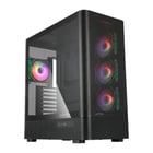 Mala torre Abysm Danube Sava H500 II ATX, ITX, Micro ATX - Lado de vidro temperado - 3,5" e 2,5" - USB-A, USB-C e áudio - 4 ventoinhas ARGB instaladas - Arrefecimento por líquido - Suporta arrefecimento por líquido - Abysm AB123801