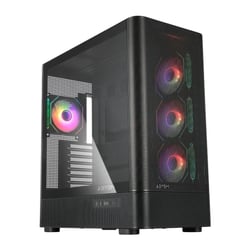 Mala torre Abysm Danube Sava H500 II ATX, ITX, Micro ATX - Lado de vidro temperado - 3,5" e 2,5" - USB-A, USB-C e áudio - 4 ventoinhas ARGB instaladas - Arrefecimento por líquido - Suporta arrefecimento por líquido - Abysm AB123801