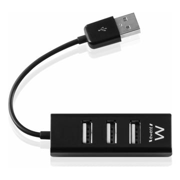 EWENT HUB USB2.0 4 PORT BLACK - Ewent EW1123